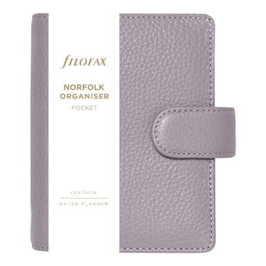 Filofax Norfolk Organizer, Pocket Size, Lavender - Soft, Full-Grain Leather, Six Rings, Week-to-View Calendar Diary, Multilingual, 2025 (C022638-25) - Image 5