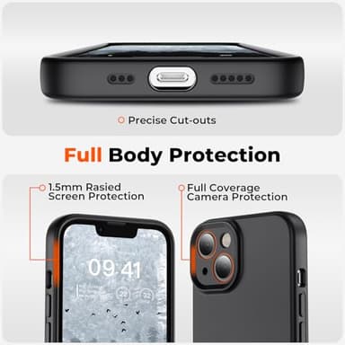 SUPFINE Designed for iPhone 13 Case,Premium Liquid Silicone with [Soft Anti-Scratch Microfiber Lining][Upgraded Camera Protection] Slim Shockproof Protective Phone Case for Men Women Girls,Black - Image 4