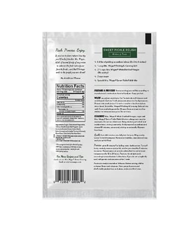 Mrs. Wages Sweet Pickle Relish Quick Process Mix, Quick and Easy, Simple-To-Use, Great Topping, Sweet Pickle Flavoring, 4.0 oz Packet (Value Pack of 12) - Image 2