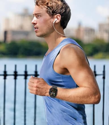 MoKo Ocean Band Compatible with Apple Watch Ultra 3/2/1 49mm, Upgraded Silicone Sports Bands 46mm 45mm 44mm for Men Women, Series 11/10/9/8/7/6/5 SE3/2/1 Breathable Strap with Metal Connector, A-Bk/Bk - Image 9