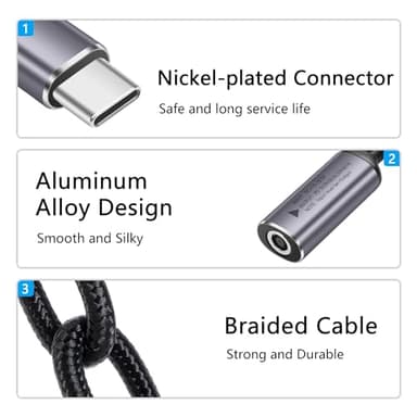 SinLoon PD 140W DC6037 to USB C Cable DC 6.0mm x 3.7mm Female(6.0 x 0.6mm) Input to Type C Male Power Charging Cable with PD Automatic Identification Chip,for Phones,Tablets,Laptops(DC6037) - Image 4