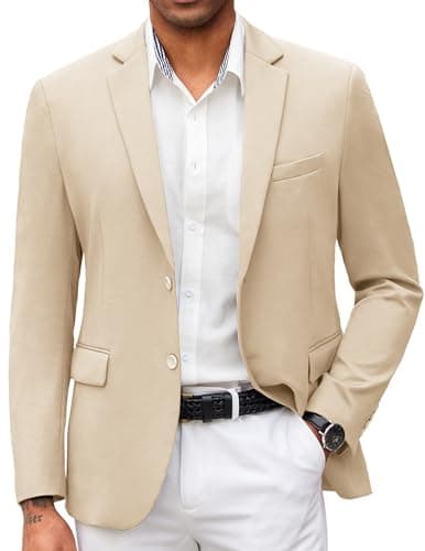 COOFANDY Mens Blazer Jacket Slim Fit Casual Suit Jacket 2 Button Lightweight Summer Sport Jacket - Image 1