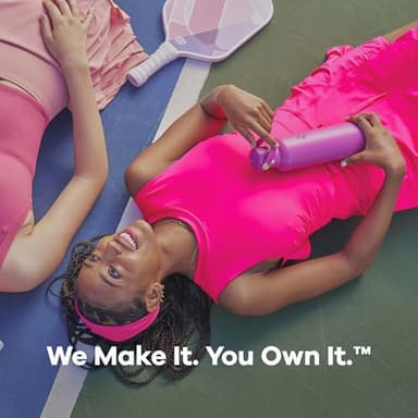 Hydro Flask Water Bottle - Insulated Stainless Steel - Straw Lid, Non Spill, Leakproof 24 Oz Reef Pink - Image 8