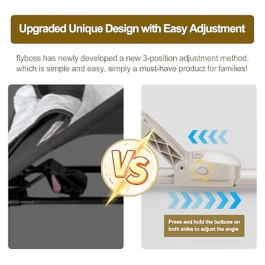 3-in-1 Portable Baby Bouncer & Rocker Chair for Newborn to Toddler - 4 Adjustable Recline Positions, Breathable Cotton Fabric, Natural Vibration, Supports Up to 33 lbs (Oatmeal Khaki) - Image 4