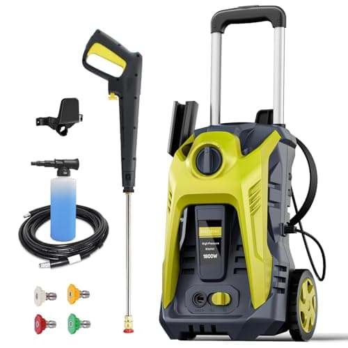 Electric Pressure Washer 4800PSI-Max 2.9GPM Pressure Washer with 25 Foot Hose, 16.4 Foot Power Cord, Soap Tank Car Wash Machine Yellow Ideal Cleaning for Patio. - Image 1