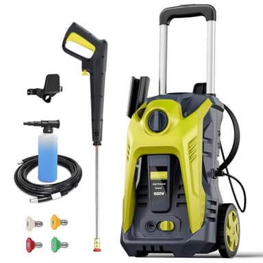 Electric Pressure Washer 4800PSI-Max 2.9GPM Pressure Washer with 25 Foot Hose, 16.4 Foot Power Cord, Soap Tank Car Wash Machine Yellow Ideal Cleaning for Patio. - Image 1