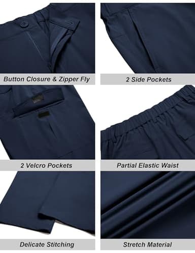 COOFANDY Mens Lightweight Hiking Cargo Pants Quick Dry Casual Pants Breathable Outdoor Travel Pants with Multi Pockets - Image 5