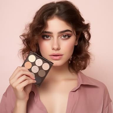 Neutral Eyeshadow palette, Nude eye shadow palette, High-Pigment eyeshadow makeup palette with Mirror, Long-lasting Wear, Vegan, Cruelty-free - 0.5oz - Image 6