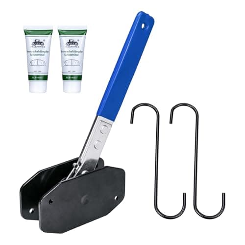 Brake Caliper Compression Tool with 2 Brake Caliper Hooks, 2 Brake Disc Lubricant, 5 in 1 Professional Caliper Piston Compressor Tool Brake Pad Spreader for Single/Twin/Quad Piston Calipers, Blue - Image 1