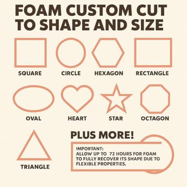 Custom Cut-to-Size Upholstery Foam – High & Medium Density Polyurethane Cushions for Chair, Couch, and DIY Project Replacements - Image 2