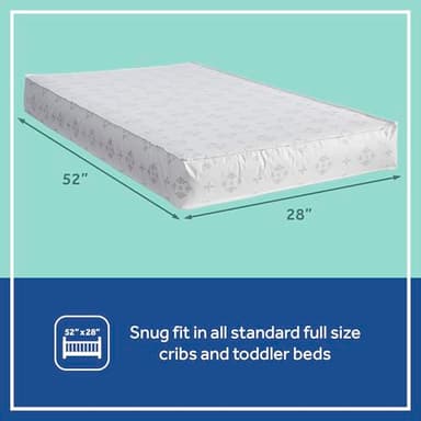 Sealy Baby Airy Night Diamond Breathable Crib Mattress, Made in USA, GREENGUARD GOLD Certified, Supportive & Sustainable Mesh Surface, 2 Stage, Toddler Bed Fit, Safety & Quality Tested, 52x28" - Image 2