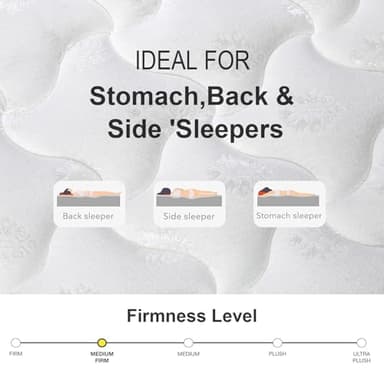 Viplive Mattress Full Size, 10 Inch Memory Foam Full Size Mattress in A Box with Individual Pocket Springs Medium Firm, Soft and Comfortable 75" L *54" W*10" H - Image 6