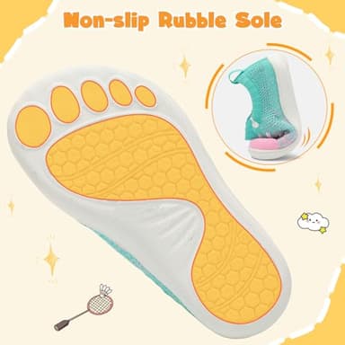 LeIsfIt Toddler Shoes Girls Boys Wide Shoes Kids Zero Drop Minimalist Sneakers Barefoot Slip on Tennis Sneakers Green Pink 12 Little Kid - Image 7