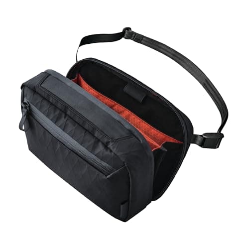 ALPAKA Elements Tech Case Max X-Pac VX21 - Keeps You Clutter-Free - Transforms into Sling Bag with Adjustable Strap, Weatherproof Fabric fits iPad Mini Series, Black - Image 1