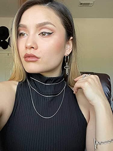 NAG.HC 925 Sterling Silver 0.8MM Box Chain Necklace for women - Available in 18K Gold or Silver or White Gold- Dainty&Thin&Strong &Add charm(16",silver) - Image 4