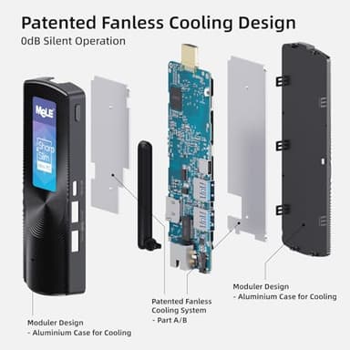 MeLE Fanless Mini PC Stick PCG02, N100 8GB 256GB Compute Stick, Micro Desktop Computer with Full Functional USB-C, 2.4/5G Wi-Fi, 4K Display on Business, Office, Industrial, IoT, Home - Image 3