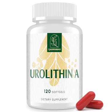 CystoRebalance Urolithin A Supplement 2000MG - for Healthy Aging, Antioxidants and Mitochondrial - High Purity & Potency - 120 Softgels - 60 Serving - Image 1
