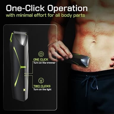 Electric Body Hair Trimmer for Men: Manscape Ball Trimmer Waterproof Pubic Hair Groomer Cordless Rechargeable Groin Shaver Replaceable Blade Wet/Dry Hygiene Razor Portable Body Grooming Travel - Image 3