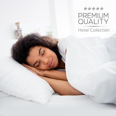 Mueller Luxury 4 Piece Twin Sheets Set - Ultra-Soft 1800 Series, Cooling & Breathable Twin Bed Sheets Sets, Hotel Quality Bedding, Deep Pocket up to 16" - Hypoallergenic, Wrinkle-Resistant, White - Image 7