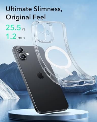 ESR for iPhone 16 Case, Compatible with MagSafe, Camera Protection, Shockproof Thin Cover, Resists Yellowing and Scratches, Magnetic Phone Case for iPhone 16, Zero Series, Clear - Image 3