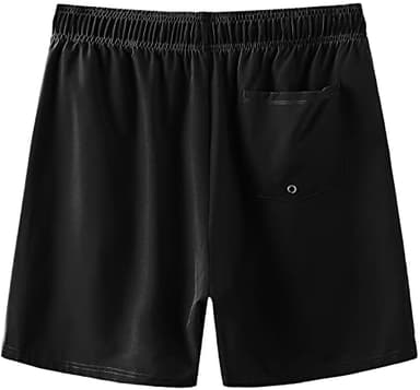 HOdo Mens Swim Trunks with Mesh Liner 9" Quick Dry Swim Shorts Bathing Suits for Men Swimwear Board Shorts wiht Pockets Black M - Image 5