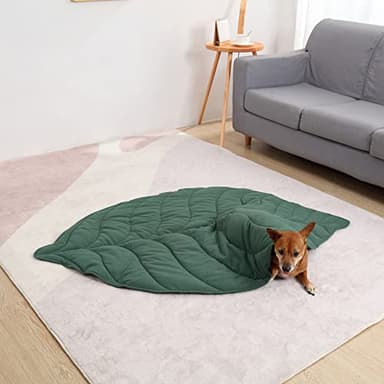 56x42 Inch Leaf Shaped Cotton Dog Blanket, Extra Large Pet Blanket for Small Medium Large Dogs, Machine Washable Puppy Mat for Couch Protection, Soft Plush Dog Bed for Furniture, Sofa, Floor - Image 6