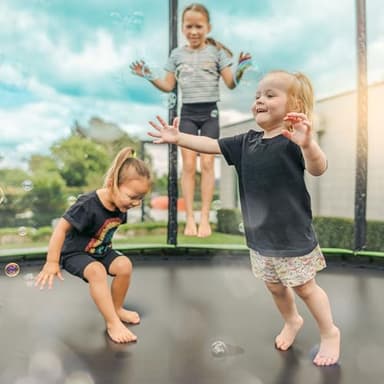 JumpFlex Trampoline with Basketball Hoop - Hero 12FT 14FT 15FT Round Outdoor Backyard Trampoline ASTM Approved with Net Safety Enclosure & Ladder Playset with Fast Assembly - Image 6