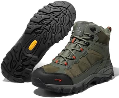NORTIV 8 Men's Waterproof Hiking Boots Outdoor Mid Trekking Lightweight Mountaineering Shoes Paladin - Image 3