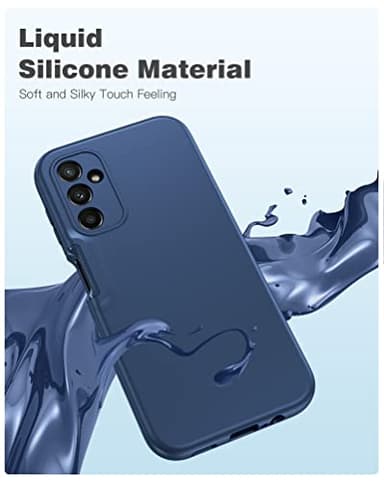 FNTCASE for Samsung Galaxy A14-5G Case: Shockproof Silicone Protective Phone Case with Built-in Screen Protector - Slim Dual Layer Rugged Sturdy Drop Proof TPU Protection Cover (Navy Blue) - Image 7