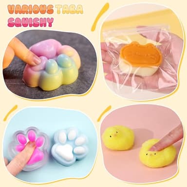 Taba Squishy Kit - 18OZ Rubber Squishy Kit with Guided, Bubble Free and Faster Fully Cures - FuFu Squishy Kit with Mold, Flocking Powder - Stress Relief Entertainment - Image 3
