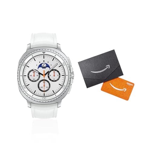 Samsung Galaxy Watch 8 Classic (2025) 46mm LTE Smartwatch + Gift Card, Cushion Design, Rotating Bezel, Quick Button, Sleep Coaching, Running Coach, White [US Version, 2 Yr Warranty] - Image 1