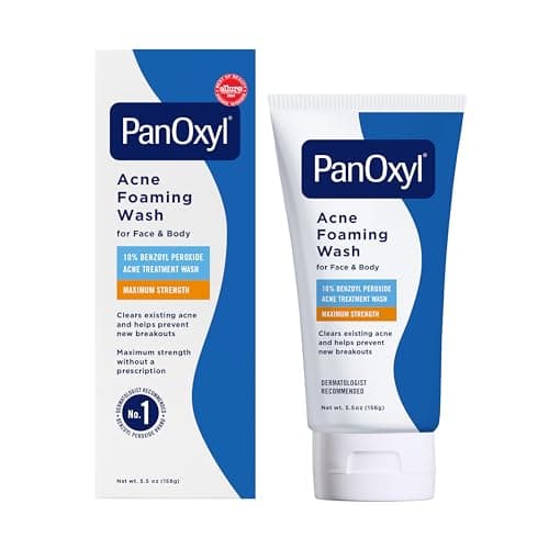 PanOxyl Acne Foaming Wash Benzoyl Peroxide 10% Maximum Strength Antimicrobial, 5.5 Oz - Image 1