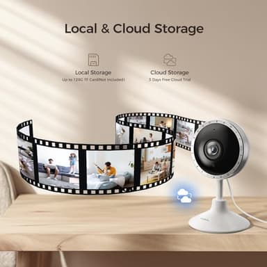 ARPHA 2K Indoor Security Camera with App, WiFi Home Camera Sound Detection PIR Motion Detection, Night Vision 130° 2-Way Talk，Easy to Install - Image 7