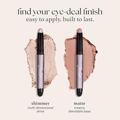 Julep Eyeshadow 101 Cream-to-Powder Waterproof Shadow Stick – Smoky Amethyst Shimmer – Long-Lasting, Crease-Proof, Rich Purple Shimmer Cream Eyeshadow with Built-in Smudger - Image 8