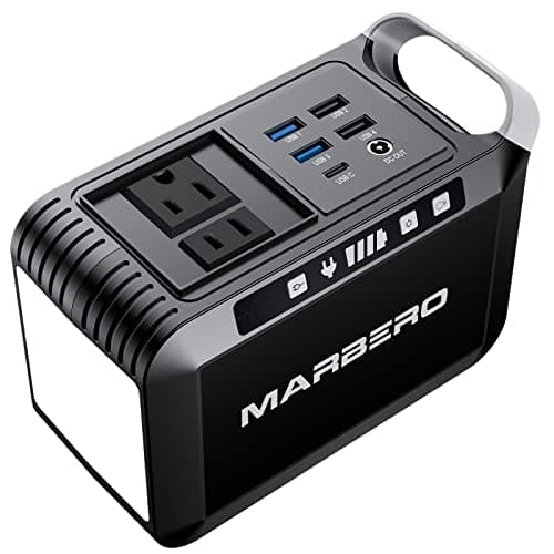 MARBERO Portable Power Bank with AC Outlet, Peak 120W/110V Portable Laptop Battery Bank, 24000mAh Charger Power Supply with AC Outlet, Power Station for Outdoor Camping Home Office Hurricane Emergency - Image 1