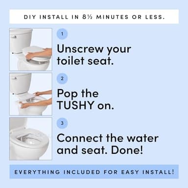 TUSHY Classic 3.0 Bidet Toilet Seat Attachment - A Non-Electric Self Cleaning Water Sprayer with Adjustable Water Pressure Nozzle, Angle Control & Easy Home Installation (Bamboo Knob) - Image 7