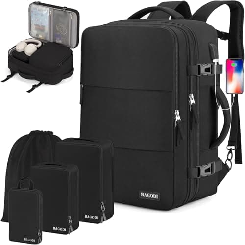 Carry On Backpack, 42L Flight Approved Travel Backpack for Men Women,Airline Approved Gym Backpack Waterproof Business Laptop Daypack Laptop Backpack,Casual Daypack for Business Weekend Hiking - Image 1