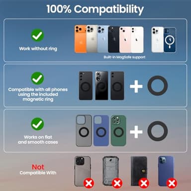 Car Phone Holder for Magsafe [96LBS Ultra Vacuum Suction+2800gf Ultra Magnetic] Car Phone Mount 360° Adjustable, Phone Holders for Your Car for iPhone 17 Pro Max 16 15 14 13 12 Air Plus (Carbon Fiber) - Image 7