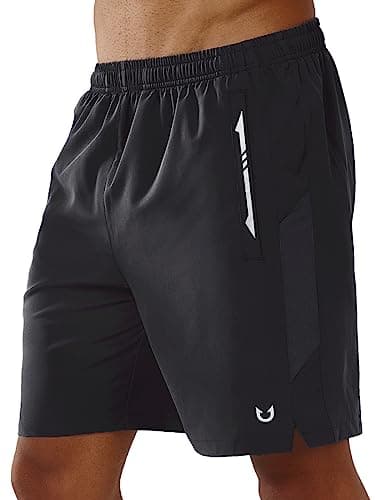 NORTHYARD Men's Running Athletic Shorts 5"/ 7"/ 9" Workout Gym Short Tennis Quick Dry Active Sport Hiking Basketball-7'' Black-L - Image 1