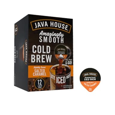 Java House Single-Serve Cold Brew Coffee Pods – Lightly Sweetened Salted Caramel – 100% Arabica – 12 Pods – Shelf Stable, Ready Hot or Iced, Travel-Friendly, TSA Approved - Image 2