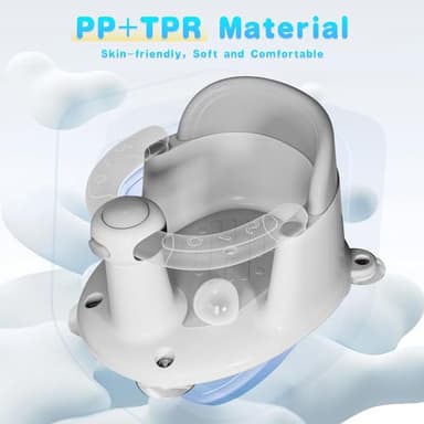 Baby Bath Seat for Babies 6 Months & Up, Bath Seats for Babies Sitting Up, 3 Baby Bath Toys, Open Design, Non-Slip, Compact Toddler Bath Seat. - Image 3