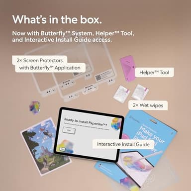 Paperlike 3 Screen Protector (2x) for iPad Air 13” (2024/25) & iPad Pro 13” (2024) – True Paper-Feel, Bubble-Free Install (Butterfly), Protects Pencil Tip - Image 8