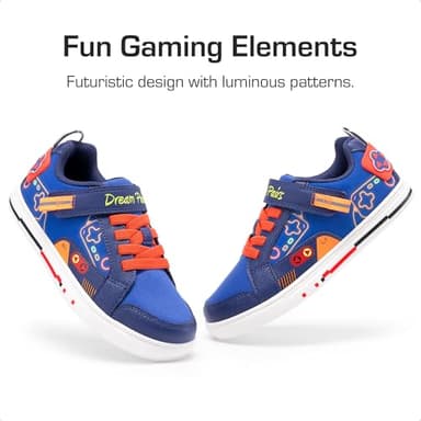 DREAM PAIRS Toddler Boys Sneakers Little Kids Shoes Playful Fun Cartoon Causal Walking Non-Slip Hook and Loop,Size 1 Little Kid,Navy,KKUMFN2509 - Image 3