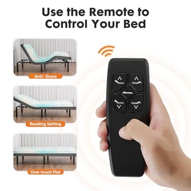 Sweetcrispy Electric Bed Queen, Ergonomic Adjustable Bed Frame with Wireless Remote, Head and Foot Incline, Zero Gravity Bed with 2 USB Ports, Anti-Snore, Easy Assembly - Image 4