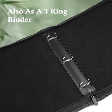 WOT I Trading Card Binder, 900 Pockets Collection Card Binder Sleeves with Polyester Fabric Cover&Zipper, Double Sided Pockets Card Holder Carry Card Case for Standard Size Cards - Grey - Image 4