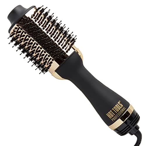 HOT TOOLS 24K Gold Blow Dryer Brush - Hot Air Brush for Salon-Worthy Volume in One Step - Volumizer with 24K Gold Technology for Fast Styling & Long-Lasting Results - Image 1