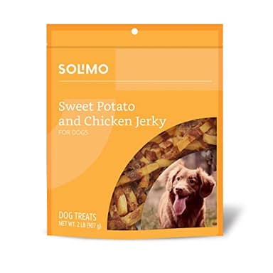 Amazon Brand - Solimo Sweet Potato & Chicken Jerky Dog Treats, 2 pounds - Image 1