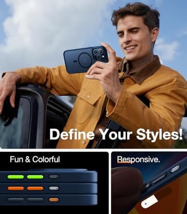 TORRAS Magnetic Shockproof for iPhone 15 Pro Case, [Military-Grade Drop Tested] [Compatible with MagSafe] Translucent Slim Protective Anti-Scratch Anti-Fingerprint Guardian Mag 2023 - Image 7