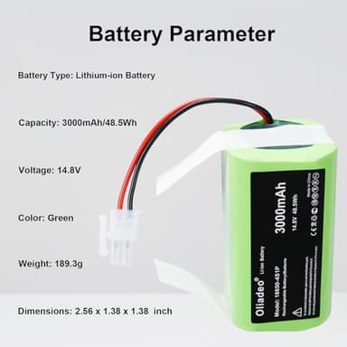 for ILIFE A4S Battery Replacement - Compatible with ILIFE A4, A4s, A4s Pro, A6, A7, A9, A10, V7, V7s, V7s Plus, W400, W400s, W450 Robot Vacuum Cleaner Lithium Ion Rechargeble Battery14.8V/14.4V - Image 4