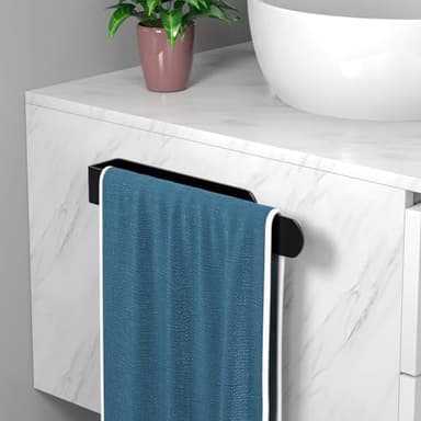 HUFEEOH Hand Towel Holder, Towel Hanger for Bathroom, Self Adhesive Bathroom Towel Holder Towel Bar, Towel Holder for Kitchen Cabinet - Image 4